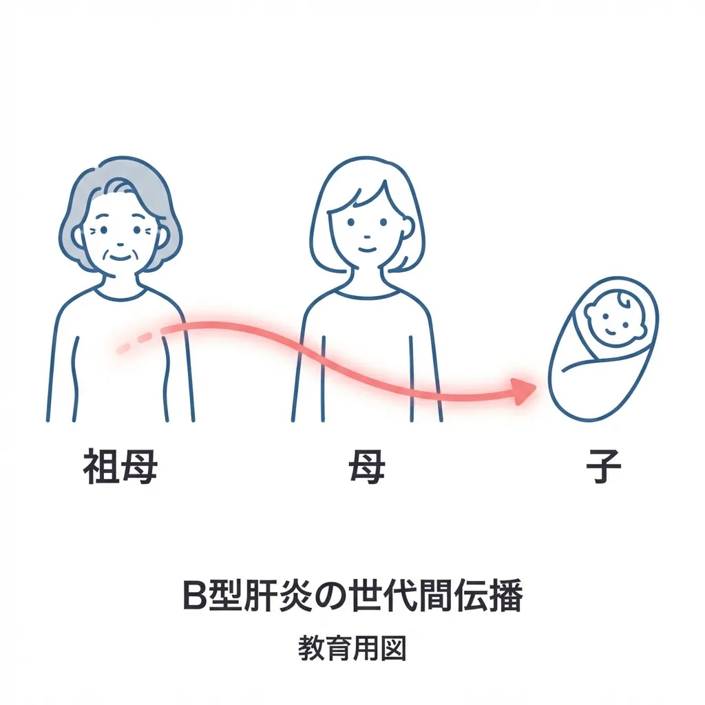 母子感染等の感染ルート図解