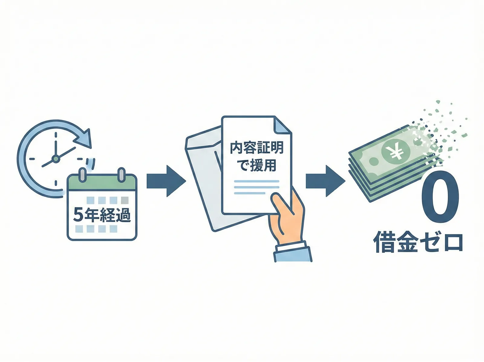 時効援用の説明イラスト