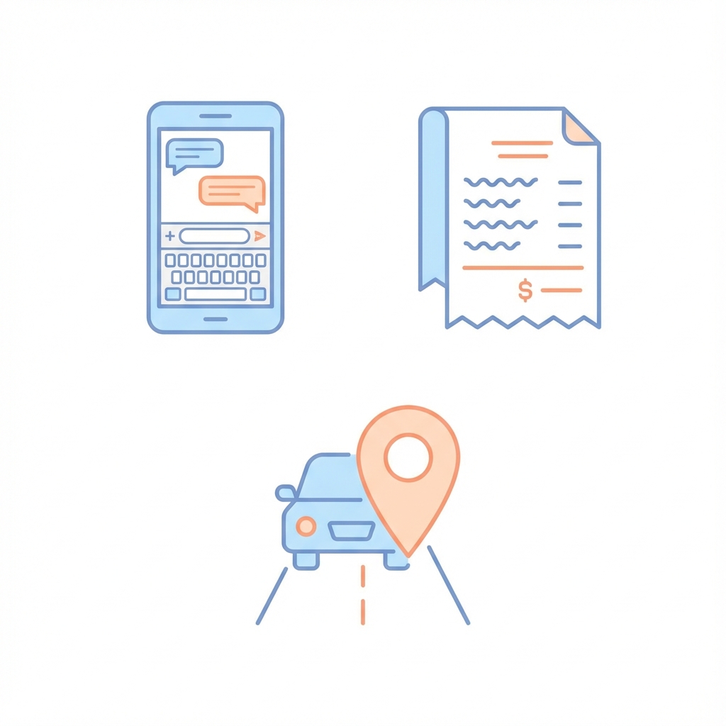 証拠アイテム（スマホ・領収書・GPS）