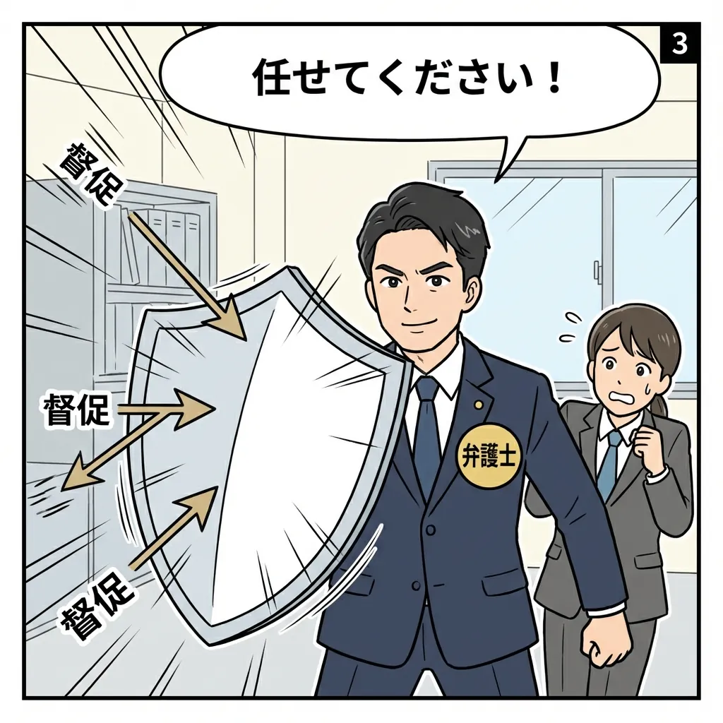 弁護士が盾になる
