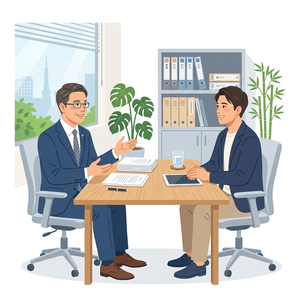 日本人弁護士による相談の様子
