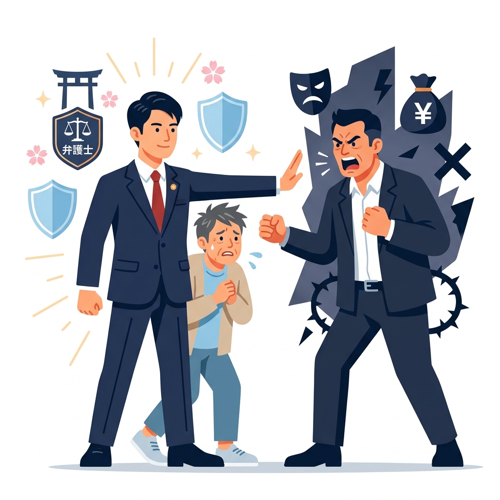 日本人弁護士がヤミ金から守るイメージ